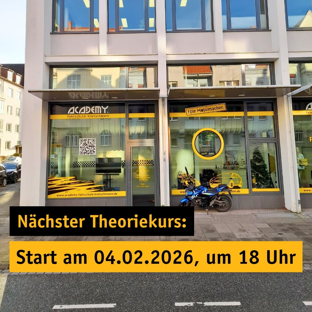 Nächste Theoriekurse für Klasse B